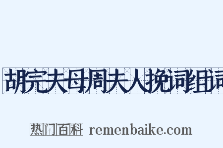 胡完夫母周夫人挽词组词是什么意思的图片